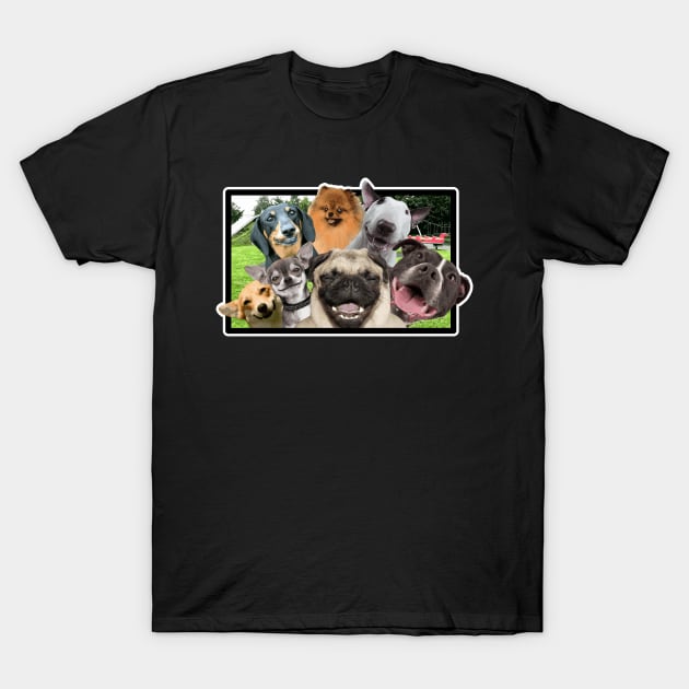 Cute Dog Selfie Funny Gift For Dog Lovers T-Shirt by BUBLTEES